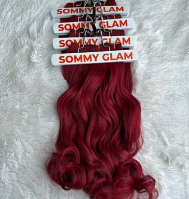 SM Weft Bundles Wavy in Carmine Red 4 in 1 Bundles