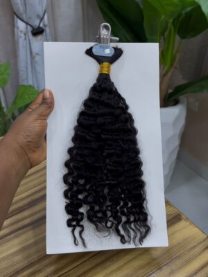 TRISH BURMESE CURLY 100% HUMAN HAIR BULK 18''