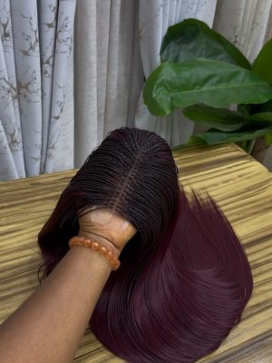 HYBRID BONESTRAIGHT WIG BURGUNDY RED2