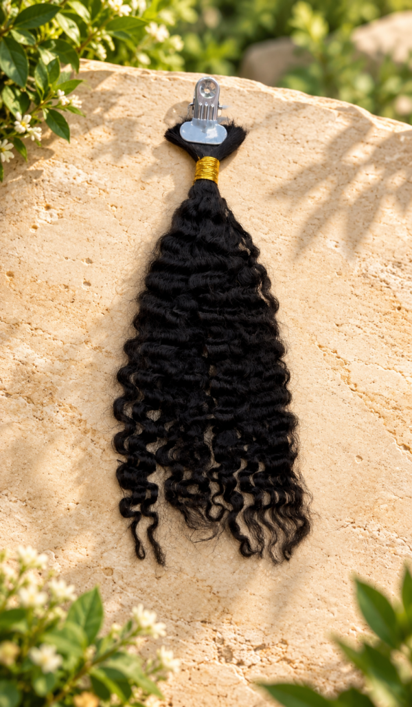 TRISH BURMESE CURLY 100% HUMAN HAIR BULK 18''