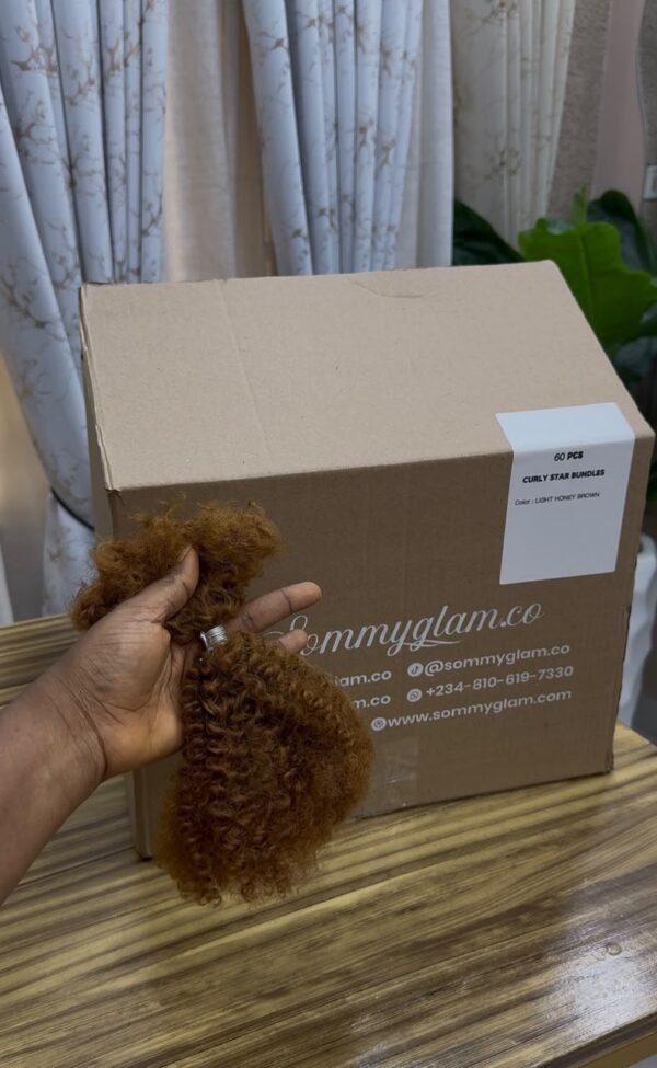 60 PCS DEAL CURLY STAR LIGHT HONEY BROWN