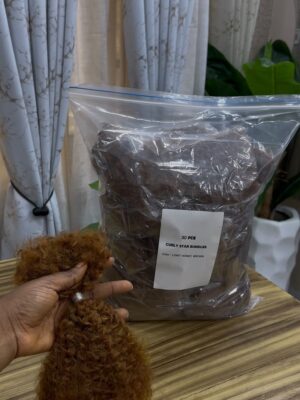 30 PCS DEAL CURLY STAR BUNDLES LIGHT HONEY BROWN